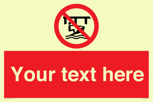 Custom Do not use watercraft in the vicinity of piers